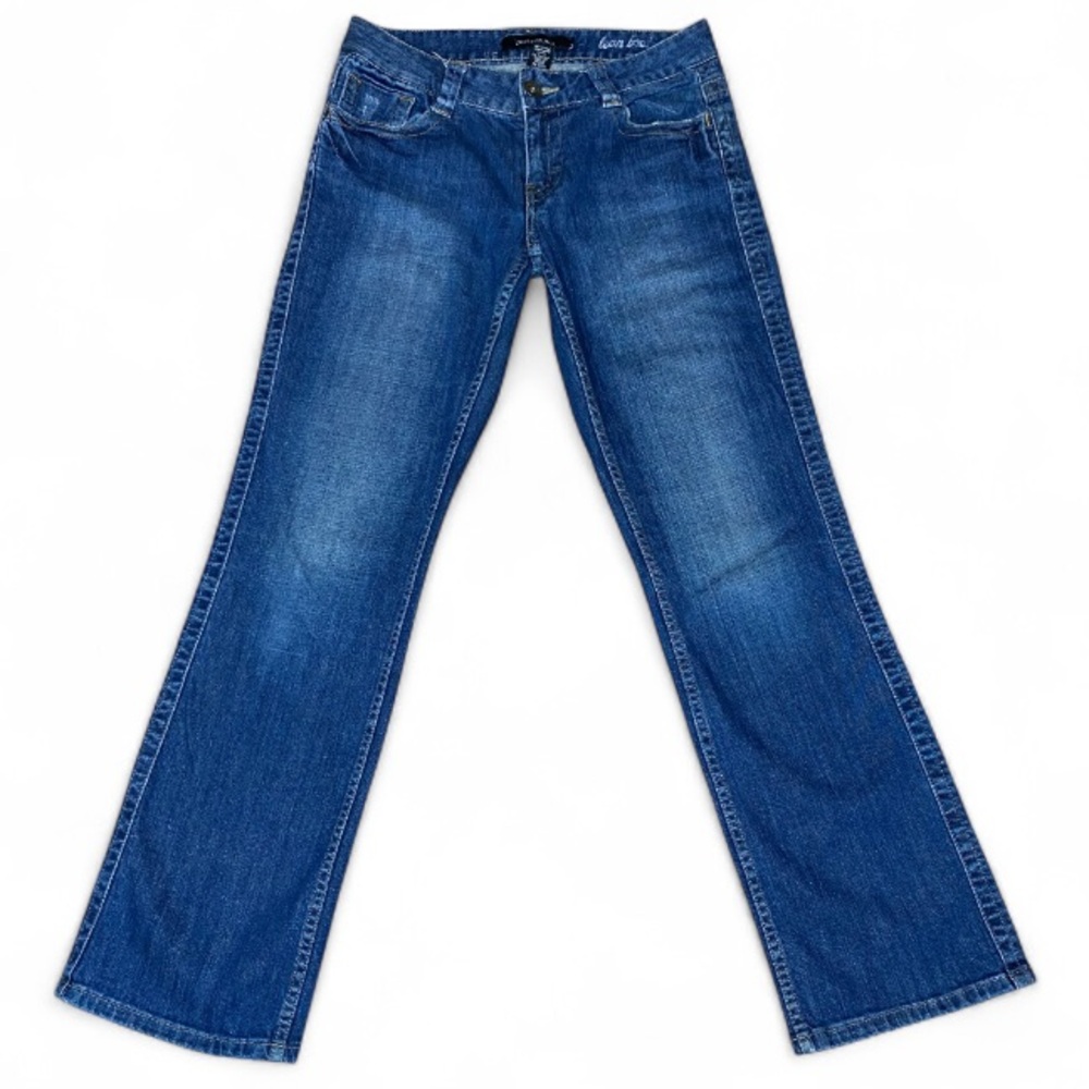 Calvin Klein Boot Cut Denim Jeans Embroidered Button Pockets Size 6